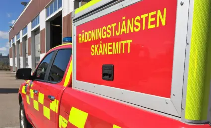Räddningsfordon från räddningstjänsten Skånemitt