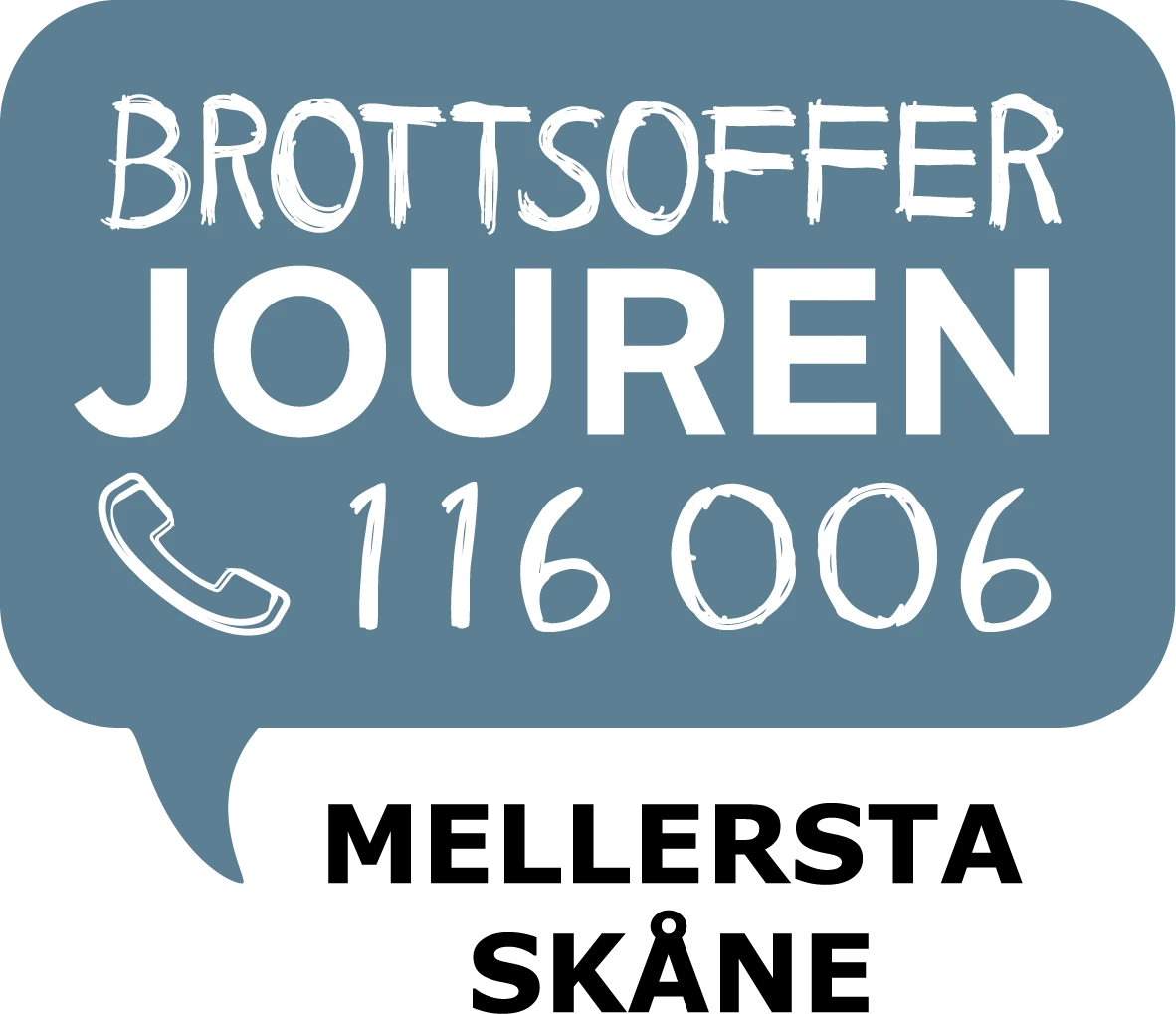 Brottsofferjourens logotyp, med nummer 116 006