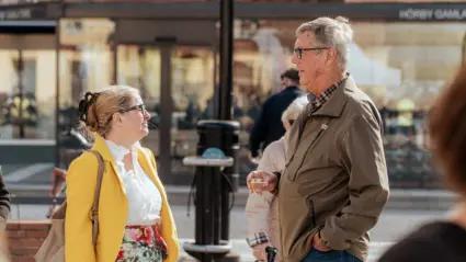Kommundirektör Madeleine Peyron och kommunstyrelsens vice ordförande Lars-Göran Ritmer var på plats