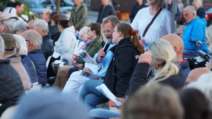 Allsång i publiken