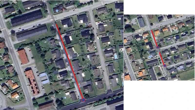 För att renhållningsfordon, kollektivtrafik och räddningstjänst ska kunna ta sig fram införs parkeringsförbud på flera kringliggande gator.