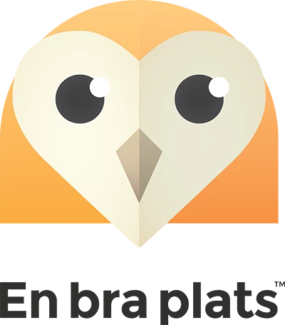orange fågel text