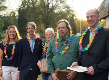 Från vänster: Ulrica Hamn, handledare; Patrik Magnusson, Årets team; Anna-Kerstin Örberg, handledare; Jörgen Thorstensson och Kent-Inge Antonsson, Årets team