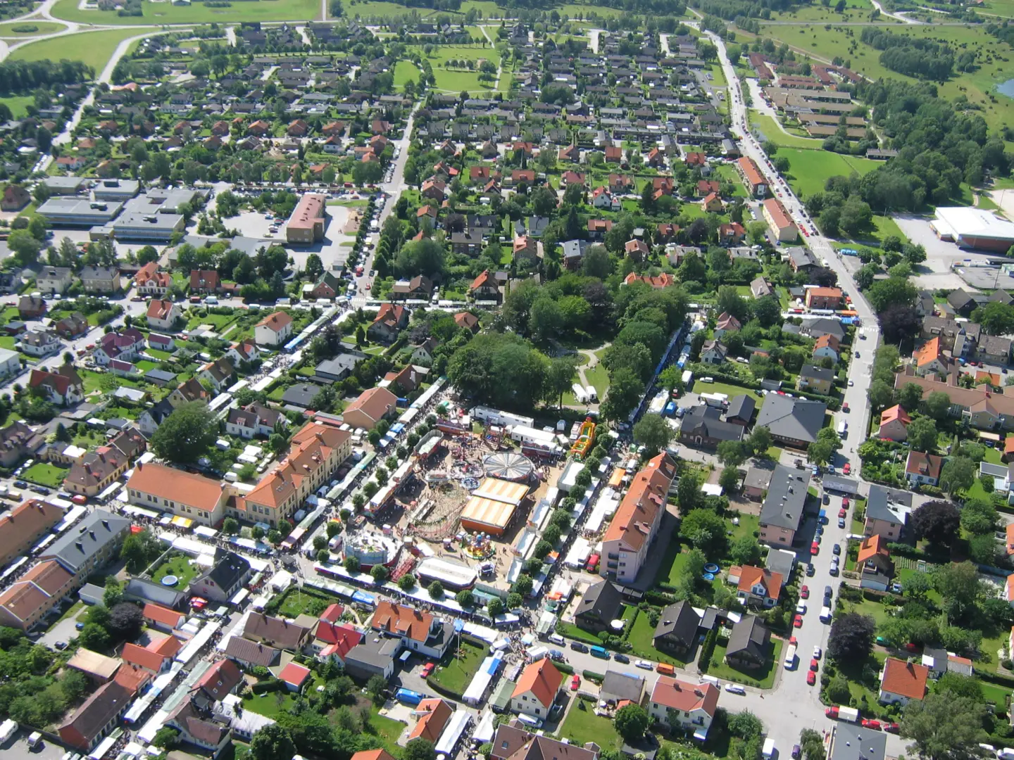 Flygfoto över Hörby