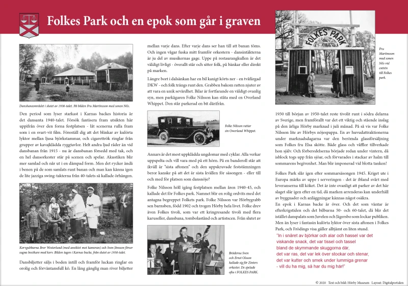 Text och bild om Folkes Park.