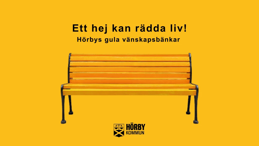 Gul vänskapsbänk