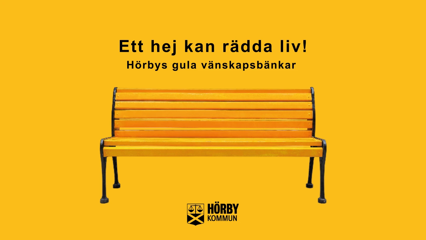 Gul vänskapsbänk