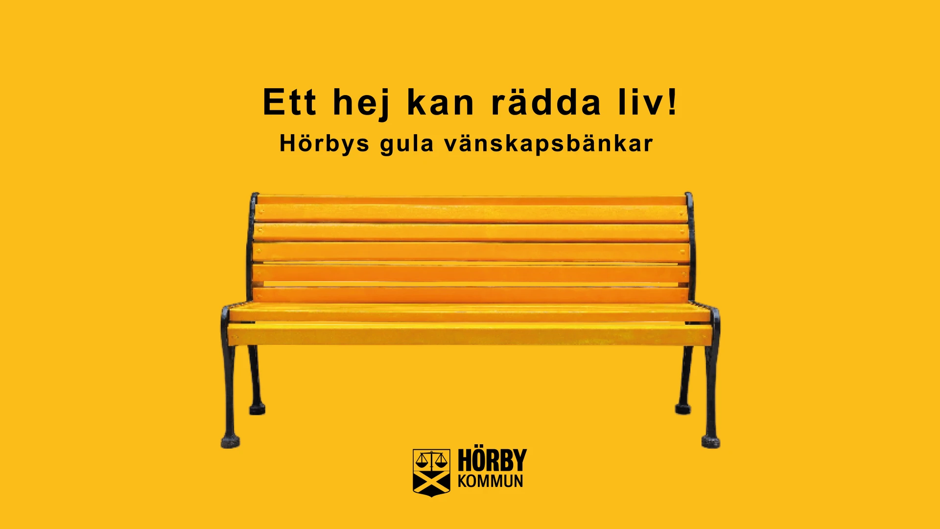 Gul vänskapsbänk