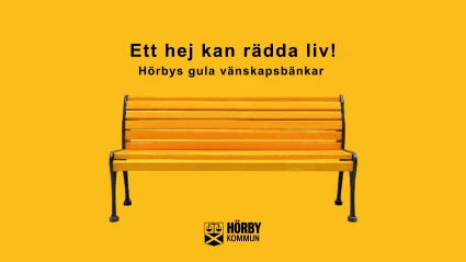 Gul vänskapsbänk