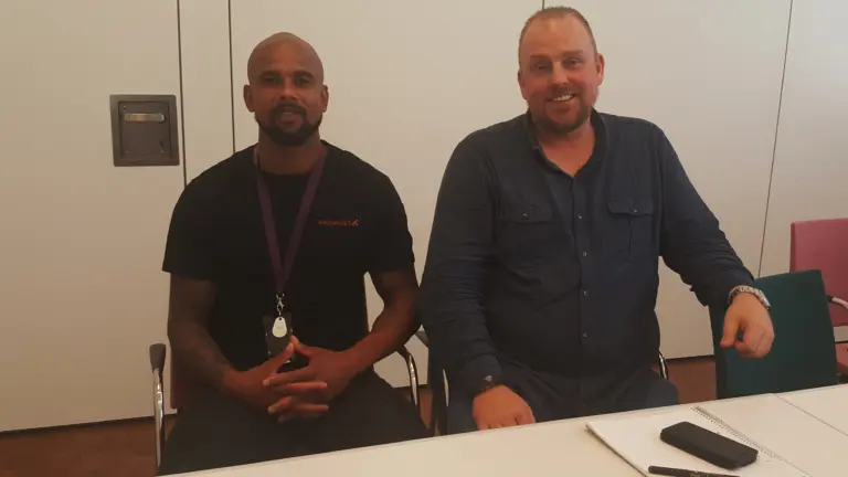 Johnny Eriksson och Jisif Soumah porträttbild.