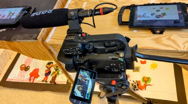 Filmkamera ovanifr&aring;n