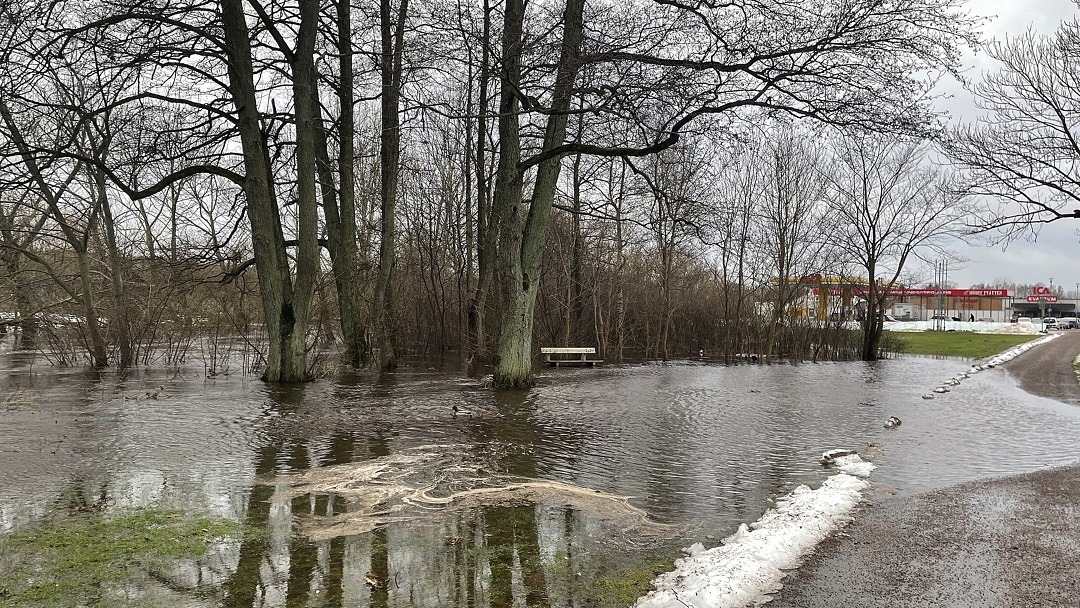 översvämmade områden vid å