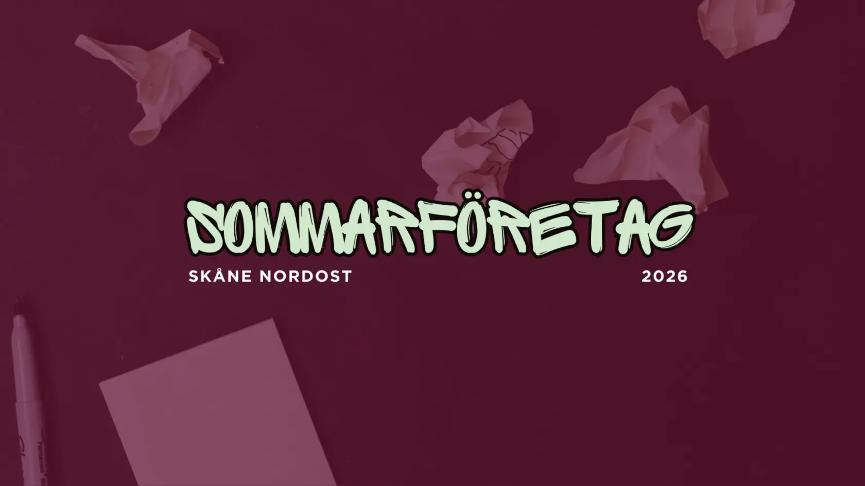 bakgrund med sommarföretag 2026