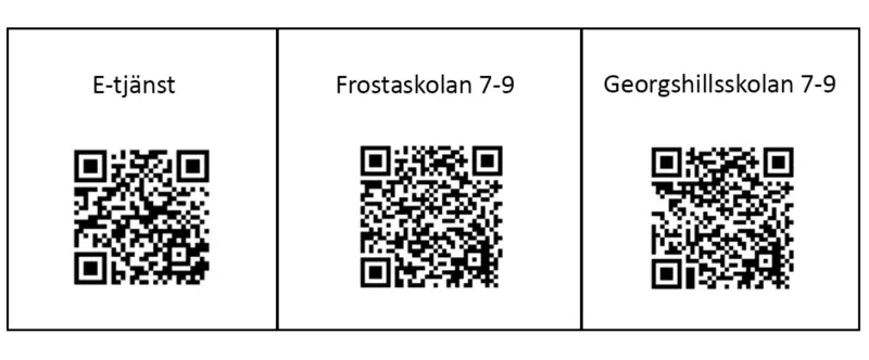 Tre QR-koder.