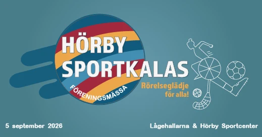 En bild med Hörby Sportkalasloggan