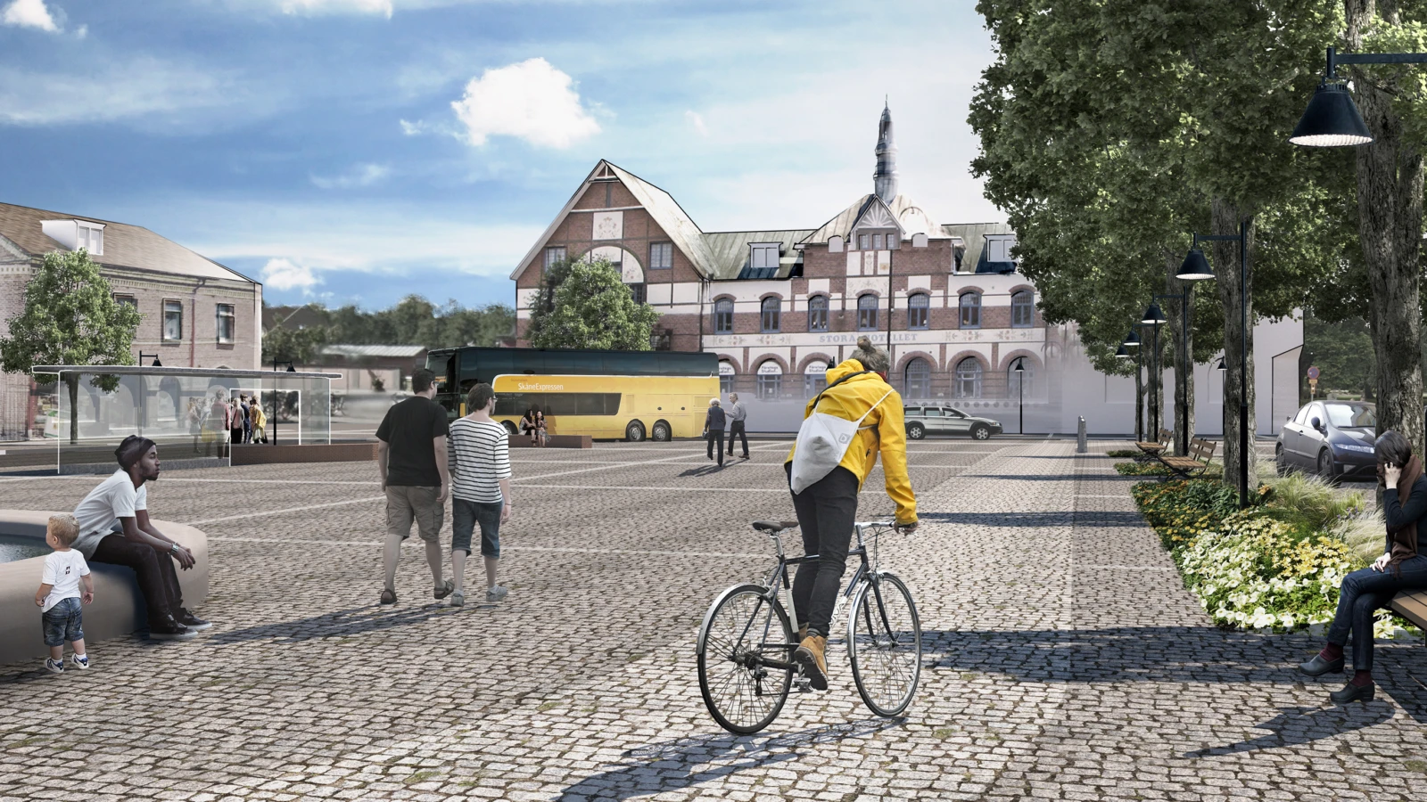 Gamla torg idéskiss. White arkitekter