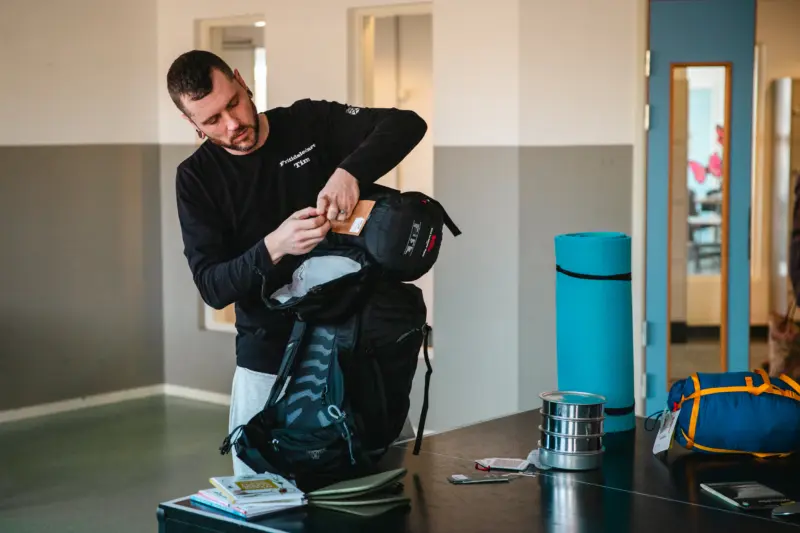 Tim Olsson, fritidsledare på Aktivitetshuset i Hörby, som har varit med och utvecklat friluftspaketen